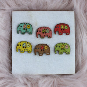 Träknapp - Elefant (5-pack)