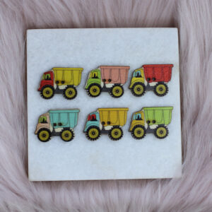 Träknapp - Lastbil (5-pack)