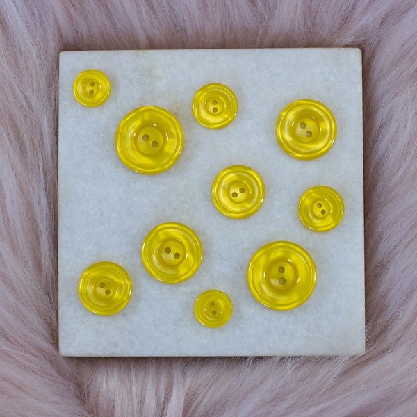 Knapp Aura - Solgul (5-pack i olika storlekar) - Bild 2