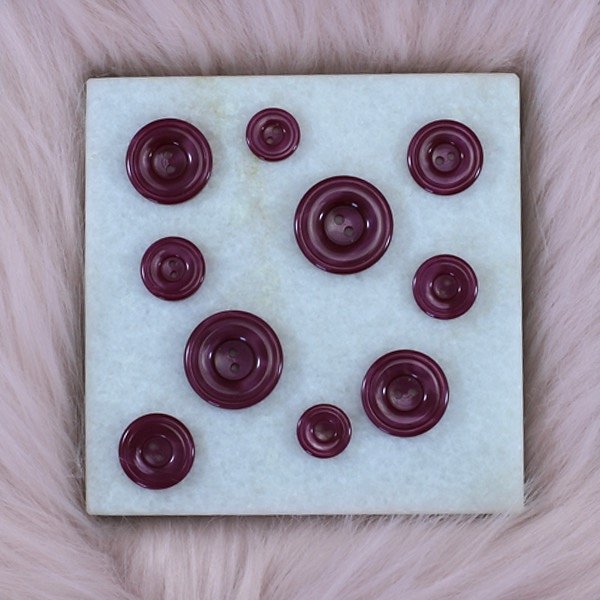 Knapp Aura - Vinrosa (5-pack i olika storlekar) - Bild 2