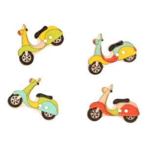 Träknapp - Scooter (5-pack)