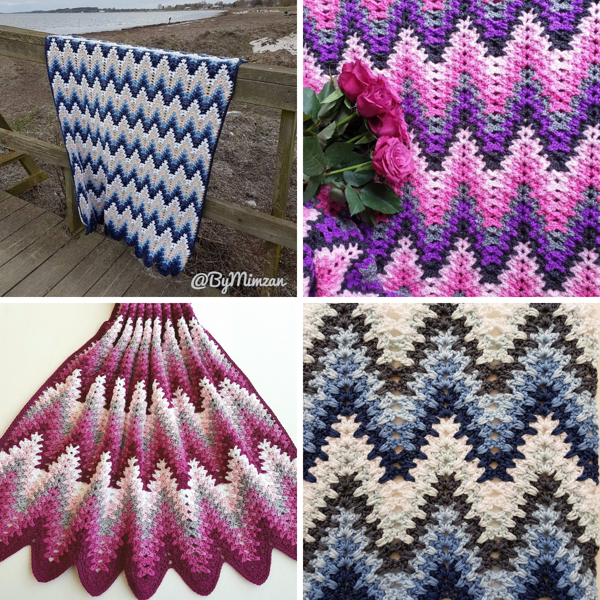 114-1002 - Heartbeat Ripple virkad filt-Favoritgarner