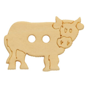 Träknapp - Kossa (5-pack)